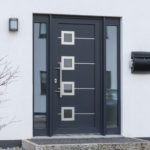 Moderne Haustür in anthrazit